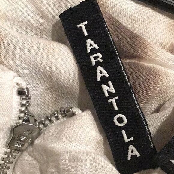 Charlotte Tarantola Tan White Tie Dye Sleeveless Drawstring Waist Romper - Picture 13 of 13